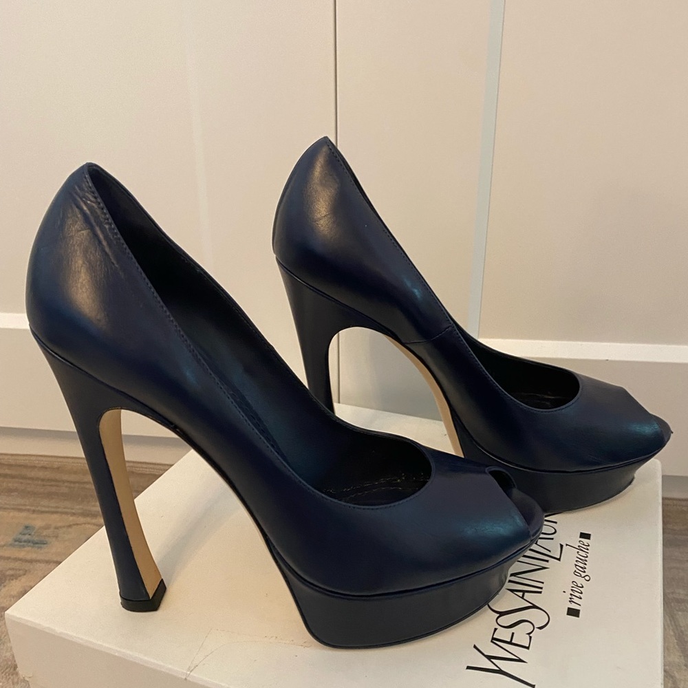 YSL Platforms, navy size 40.5. New Years/Christmas shoes!